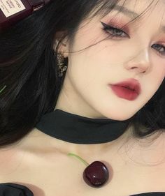 Douyin vampire makeup look #douyin # vampire makeup#makeup Makeup Look Douyin, Makeup Vanity Aesthetic, Makeup Bag Ideas, Makeup Collection Aesthetic, Makeup Inspo Aesthetic, Makeup Ideas Aesthetic, Makeup Aesthetic Ideas, Vampire Makeup Looks, Makeup Bag Aesthetic