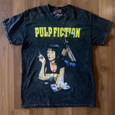 Nwt Pulp Fiction T-Shirt Size S/M Pulp Fiction Shirt, Pulp Fiction T Shirt, Hot Topic Shirts, Pulp Fiction, Hot Topic, Black N Yellow, Tee Shirts, Mens Shirts, Man Shop