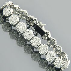 Item Code: 004776&#44 Real Diamond Bracelet, Sparkly Bracelets, Bracelets Collection, Diamond Bling, Cluster Bracelets, Silver Bracelets For Women, Sterling Bracelets, Gold Bracelet For Women, Tennis Bracelet Diamond