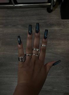 Black Acrylic Nails, Brown Acrylic, Punk Nails, Cute Acrylic Nail Designs, Dope Nail Designs, Long Acrylic, Dark Nails, Bling Acrylic Nails