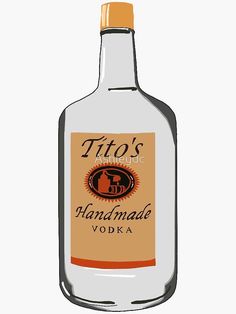 a bottle of tito's handmade vodka is shown in this drawing file