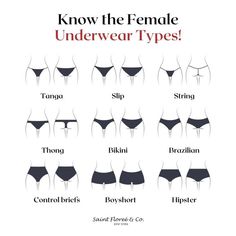 Types Of Under Wear For Women Chart, All Types Of Panty, Types Of Shorts Chart, Best Bikinis For Different Body Types, Boyshorts Outfit Women, Types Of Under Wear For Women, Female Work Outfits, Boyshorts Outfit, Under Garments For Women