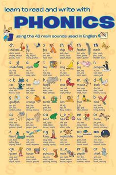 learn to read and write with phonics using the 42 main sounds used in english