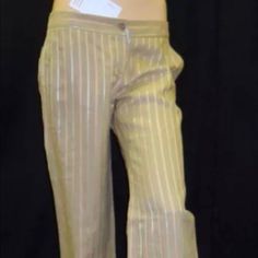 Nwt Missoni Wide Leg Lt Brown Seafoam Green Taupe Pinstripe Pants Size 6 Original Price $340 Elegant Striped Linen Bottoms, Spring Linen Pants With Vertical Stripes, Elegant Striped Summer Pants, Elegant Striped Pants For Summer, Elegant Summer Pants With Vertical Stripes, Missoni Pants, Pinstripe Pants, Seafoam Green, Sea Foam