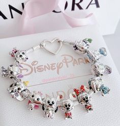 Pulsera Pandora Charms Ideas, Disney Charm Bracelet, Pandora Armband, Disney Charms