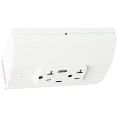 Under Cabinet White Power Strip Box with USB-A and USB-C Charging Beautiful Backsplash, Countertop Surfaces, Power Outlet