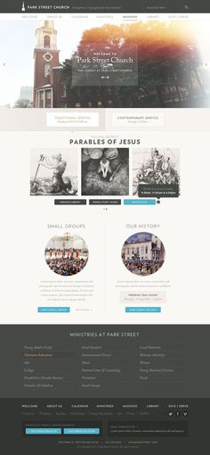 an image of a church website design