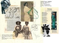 an article in a magazine with pictures of women and their hair styles, including the woman's headdress