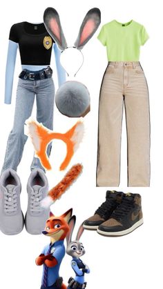 an image of a woman's clothes and accessories including shoes, sunglasses, headbands