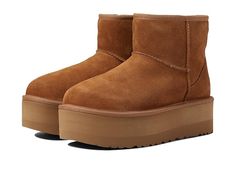 Ugg Classic Mini, Ugg Classic, Real Fur, Classic Mini, Womens Uggs, Chestnut, Leather Heels, Womens Sizes, Cute Outfits