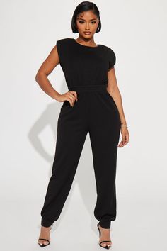 On Point Jumpsuit - Black | Fashion Nova Curve Dresses, Mens Activewear, Jeans Jumpsuit, Matching Dresses, Come Back, Set Dress, Jumpsuits For Women