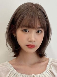 Short Hairstyle With Bangs, Korean Short Hairstyle, Hairstyle With Bangs, Short Haircuts With Bangs, Layered Hair With Bangs, Girls Short Haircuts