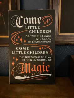 Hocus Pocus Wall Decor, Hocus Pocus Wood Sign, Come Little Children Hocus Pocus Sign, Hocus Pocus Chalkboard Art, Hocus Pocus Signs Wood Diy, Diy Hocus Pocus Decor, Hocus Pocus Signs, Hocus Pocus Crafts, Hocus Pocus House