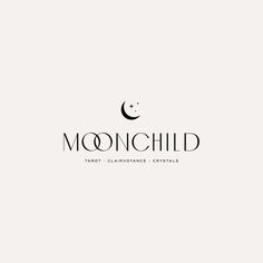 the moon child logo is shown in black and white