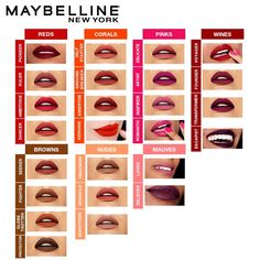 Maybelline Lipstick For Dark Skin, Maybelline Lipstick Swatches, Maybelline Lipstick Shades, Maybelline Superstay Lipstick, Maybelline Matte Lipstick, Superstay Maybelline, Matte Lipstick Shades