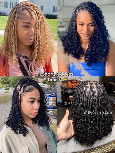 French Curl Braids Hairstyles Short, Short French Curls Braids Black Women, Black French Curls Braids Short, How To Style Spanish Curl Braids, Shoulder Length French Curl Braids, Braided Hairstyles For Teens