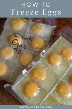 how to freeze eggs in plastic bags