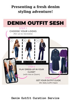 denim outfit curation service Casual Denim Outfits, Denim Workwear, Outfit Styling, Denim Outfits, Office Chic, Professional Office, Smart Casual Outfit, Chic Office