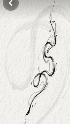 an image of a black and white snake tattoo design on a sheet of parchment paper