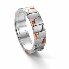 Platinum Rings for Men by Jewelove Exquisite Platinum Ring with a touch of Rose Gold for the Men of Platinum. The ring where you see geometric linearity disrupted by intermittent angular facets, is symbolic of the unrelenting pursuit of your goals, despite the obstacles. Your perseverance to push forward in the face of challenges or even failure earns them respect and admiration from all those whose lives they touch. Metal : Platinum Platinum Purity : 95% Purity Mark : Pt 950 Width : 6.5mm Estim Platinum Rings For Men, Fusion Ring, Platinum Rings, Gold Certificate, Om Pendant, Platinum Rose Gold, Platinum Diamond Rings, Ring For Men, Diamond Rings Bands