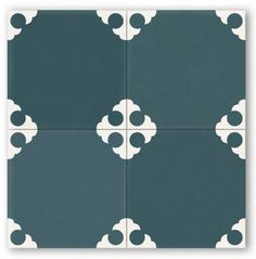 a blue and white tile pattern with circles