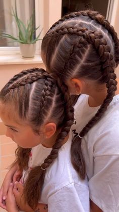 Fun Game Day Hairstyles, Sport Hairstyles Braids, Hard Braided Hairstyles, Cheer Braids, Kids Braids With Heart Design, Cool Braided Hairstyles For Sports, Track Braids, Cute French Braids, Game Day Braids