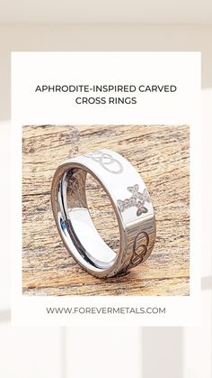 Elevate your style with our Aphrodite-inspired carved cross rings! Embrace divine elegance with these intricately designed pieces, perfect for adding a touch of goddess-like charm to any outfit. Aphrodite, Carving, Black