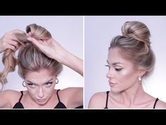 VOLUME MESSY BUN HACK - YouTube Messy Bun Hack, Bun Hack, Root Volume, Cute Messy Buns, Medium Long Hair, Viral Tiktok, Medium Hair, Messy Bun, Hair Hacks