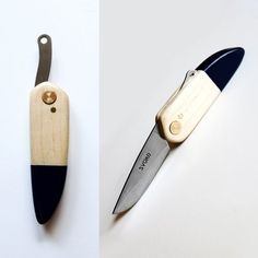 two different types of knifes with wood handles