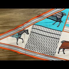 Rare- Authentic Herms Triangle Scarf, Large Nwot- Original Creases Present Colors: Herms Vibrant Orange With Bright Sky Blue, Black, And White. Classic Equestrian Print. Hermes Triangle Scarf, Hermes Clutch, Silk Scarf Wrap, Silk Twill Scarf, Hermes Accessories, Square Silk Scarf, Togo Leather, Triangle Scarf, Vintage Hermes