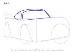 how to draw a cartoon car from the movie cars 3 step by step drawing instructions for kids