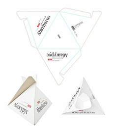 an origami paper pyramid with the word adexpay printed on it