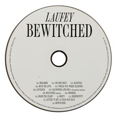 the label for laffyy bewitched, which is printed on a white disc