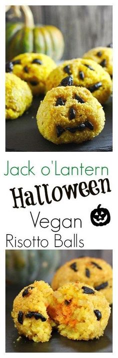 jack o'lantern halloween vegan and biscuit balls