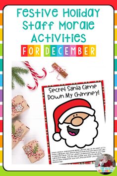 a christmas themed activity for kids to do with the santa clause and other holiday activities