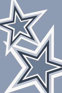 three stars on a blue and white background