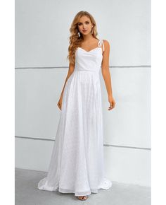 Best 11% off now! Buy simple white aline split front long prom dress with straps at wholesale price online. Free shipping and pro custom service since 2009. Simple Formal Dresses, Dress Display, White Spaghetti Strap, Prom Dresses Sleeveless, Backless Prom Dresses, Custom Size Dresses, A Line Prom Dresses, Long Prom Dress, Prom Dresses Long