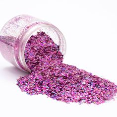 Razzle is a cosmetic grade solvent resistant polyester glitter. It is a chunky mix glitter with pink and blue pieces. Cosmetic grade glitters are safe for use on the body and in cosmetics. Because it is a plastic, be careful when applying near eyes. //Details// Color: Pink, Blue Finish: Metallic Size: Small Chunky Mix Solvent Resistant: Yes Cosmetic Grade: Yes Material: Polyester //Solvent Resistant Polyester// Solvent resistant polyester glitters are higher quality than craft type glitters. The Pink Sparkling Craft Supplies For Party, Iridescent Glitter Craft Supplies For Party, Glitter Lip, Cosmetic Grade Glitter, Makeup Glitter, Glitter Lip Gloss, Glitter Face, Glitter Photo, Cosmetic Glitter