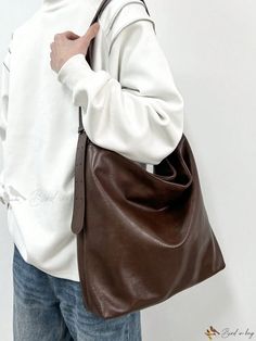 Bird in Bag - Large Capacity Shoulder Bag with Adjustable Strap Versatile Large Capacity Shoulder Bag For Daily Use, Brown Bags For Daily Use, Brown Large Capacity Bag For Daily Use, Brown Large Capacity Bags For Daily Life, Brown High-capacity Bag For Everyday Use, Brown Shoulder Bag For Daily Use, Trendy Brown Shoulder Bag For Daily Use, Trendy Brown Bag For Daily Use, Classic Crossbody Bag