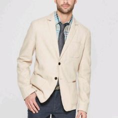 Color Is Described On Label As Light Taupe. 2 Button. Vent In Back. Notched Lapels And Linen- Cotton Blend. Brand New W Tag Linen Sport Coat With Lapel Collar And Buttons, Beige Semi-formal Blazer With Button Closure, Linen Notch Lapel Sport Coat With Buttons, Beige Button-up Sport Coat, Linen Sport Coat With Notch Lapel And Buttons, Beige Business Casual Sport Coat With Button Closure, Beige Button-up Sport Coat With Buttons, Spring Business Casual Button-up Blazer, Beige Sport Coat With Button Closure For Business Casual