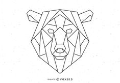 a bear's head made out of geometric shapes