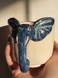 ceramic Elephant Mug, Deco Nature, Pottery Sculpture, Clay Art Projects, Ceramics Projects