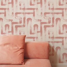 Pink London Metro Lines Removable Wallpaper Labyrinth Pattern, Pink London, London Metro, Wallpaper Minimal, Eclectic Wallpaper, Jungle Mural, Forest Mural, Modern Mediterranean, Color Brush