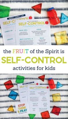 the fruit of the spirit is self - control activities for kids