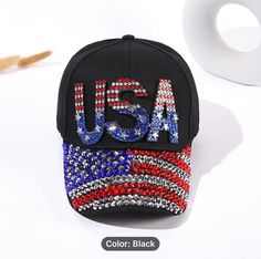 ABOUT OUR Rhinestone USA Flag Baseball Cap Denim | Independence Day Baseball Cap For Women & Men Studded |USA Rhinestone Cap | Sparkly Hat| Bling Cap Elevate your patriotic spirit with this stunning USA Flag Baseball Cap. Crafted in denim and adorned with rhinestones, this cap beautifully captures the essence of American pride. The iconic USA flag is intricately designed with sparkling embellishments, making this cap a stylish and patriotic accessory for any occasion. Stylish Design: USA Rhinest Patriotic Accessories, Baseball Cap For Women, Baseball Women, Sun Hats For Women, Studded Belt, Touch Screen Gloves, Caps For Women, Glasses Fashion, Usa Flag