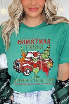 GRINCH'S TREE FARM,CHRISTMAS,FARM FRESH CHRISTMAS TREES UNISEX SHORT SLEEVE,GRAPHIC TEE,GRAPHIC TSHIRTS,TSHIRTS,TEES100%COTTON,HEATHER(52%COTTON,48%POLY),ATH.HEATHER,BLACK HEATHER(90%COTTON,10%POLY)NICARAGUA Style: casual Fit: oversized Neck Line: round neck Sleeve: short sleeve Lining: no Made In: NicaraguaSize Measurement (inch): S: 36.0 (Bust), 18.0 (Waist), 18.0 (Hips), 28.0 (Length) M: 40.0 (Bust), 20.0 (Waist), 20.0 (Hips), 29.0 (Length) L: 44.0 (Bust), 22.0 (Waist), 22.0 (Hips), 30.0 (Len Grinch Trees, Snap Jewelry Charms, Farm Fresh Christmas Trees, Concealed Carry Handbags, Farm Christmas, Essential Oil Accessories, Christmas Farm, Fresh Christmas Trees, Plus Swimwear