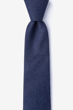 Navy Blue Cotton Tiffin Skinny Tie | Ties.com Elegant Fitted Ties For Fall, Casual Blue Ties For Workwear, Casual Blue Ties For Work, Lake House Wedding, Cotton Labels, House Wedding, Lake House, Dress Up, Navy Blue