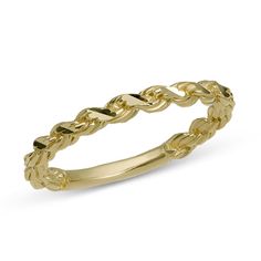 Here's a Rope Chain Ring. From our Rings Collection, this 10K Yellow Gold Women's Rope Chain Ring features a diamond-cut finish. Product Details:Metal: Real 10K Gold Average Weight: 2.3mm: 1.71 grams 2.7mm: 2.27 gramsLength: All weights are written in size 10 version, the weight will change depending on the size you choose.Width: SelectableClasp/Bail: Can be resized down or up at your local jeweler. Rings Collection, Gold Rope Chains, Linking Rings, Average Weight, Chain Ring, Ring Collections, Rope Chain, 10k Gold, Diamond Cut