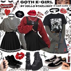 How To Be An Egirl, Punk Girl Aesthetic, Jewelry Hairstyles, E Girl Style, Outfits Jewelry, Egirl Fashion, E Girl Outfits, Female Outfits, Egirl Outfits