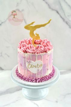 #buttercreamcake #girlcake #gymnastcake #cakeideas #cakeart Girl Cake, Cake Art